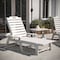 Flash Furniture Monterey 3-Pc Adirondack Set w/2 Adjustable HDPE Loungers w/Cup Holders and Folding Side Table, Wht LE-HMP-2017-2-T1620H-WT-GG - alternate 4